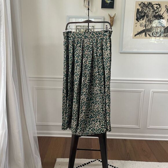 CC Hughes Long Green Cottagecore Prairie Skirt Vines L - Picture 2 of 7